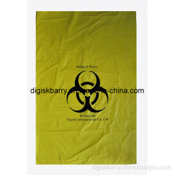 Flat Top Biohazard Waste Bag (Yellow) for Hospita Use